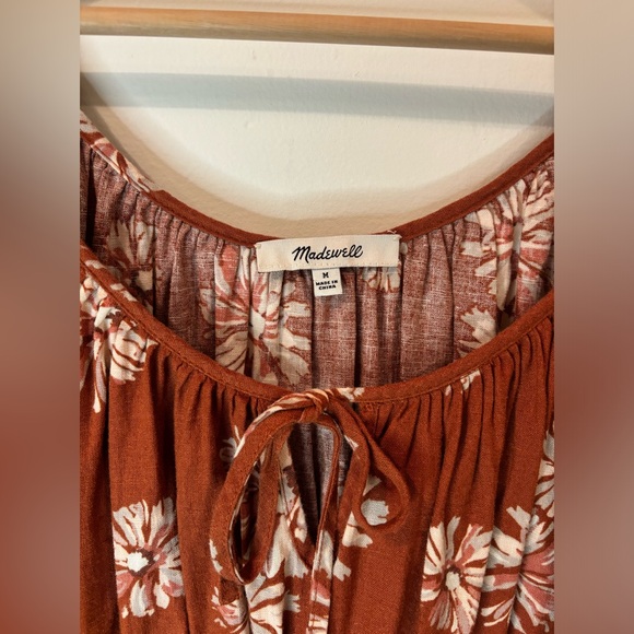 ✨Madewell Linen-Blend Sophia Midi Dress Medium - Picture 10 of 15